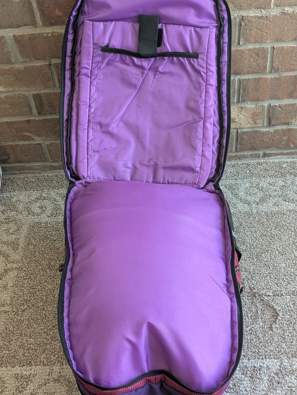 SWISSGEAR Laptop Backpack Y2K Travel Bag Purple Maroon Tech Padded School Daybag